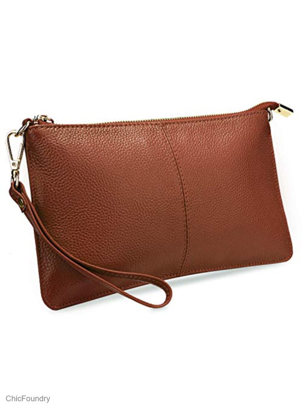 Genuine Leather Wristlet Convertible Crossbody Clutch Purse Wallet